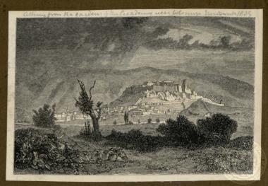 Athens from the garden of the Academy near Colonus.