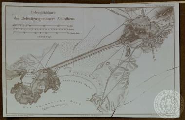 Uebersichtskarte der Befestigungsmauern Alt-Athens.