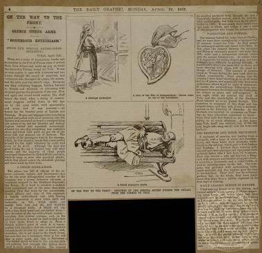 On the way to the front: Sketches by pur special artist during the voyage from the Piraeus to Volo. Greece under arms./ 