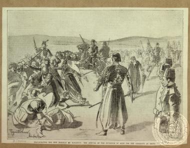 Inaugurating the new railway to Damascus: the arrival of the governor of Acre of the ceremony at Haifa.