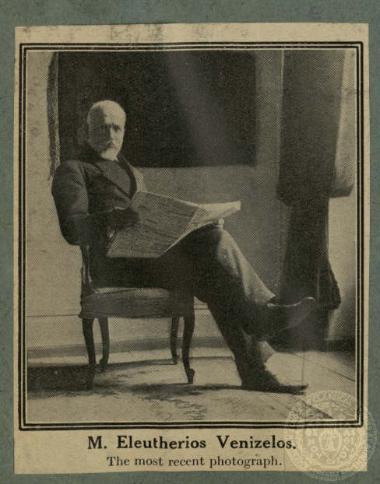 M. Eleutherios Venizelos. The most recent photograph.