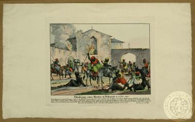 Plünderung eines Klosters in Bukarest am 12. Dec. 1821.