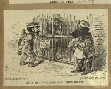 Shut out! - overslept themselves.