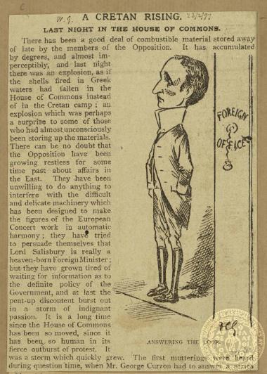 A cretan rising. Last night in the House of Commons.