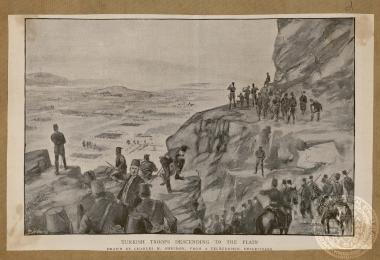 Turkish troops descending to the plain