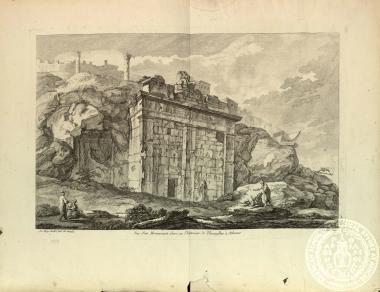 Vue d' un Monument élevé en l' honneur de Thrasyllus à Athènes.