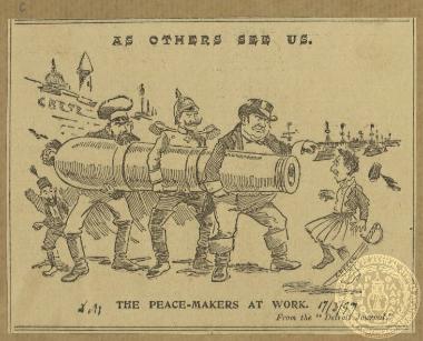 As others see us. The peace-makers at work.