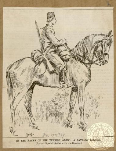 In the ranks of the turkish army: a cavalry soldier.