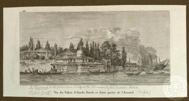 Vue du Palais d' Aїnalu-Kavak et d' une partie d' Arsenal.