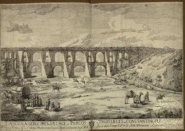L' ancien aqueduc prés du village de Purgos à trois leiues de Constantinople.
