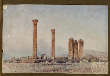 Δυτική άποψις στύλων Ολυμπίου Διός - Αθήναι.