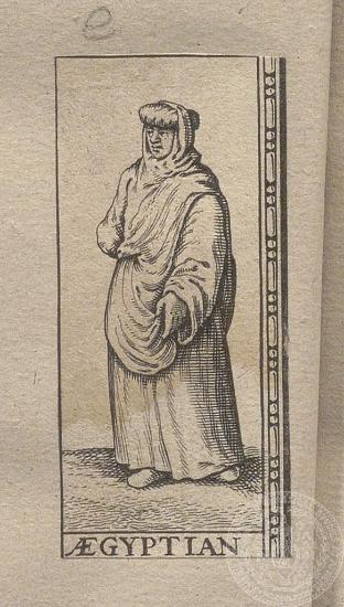 Χαρακτικό με αναπαράσταση Αιγύπτιας γυναίκας.