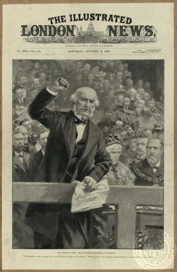 The Turkish crisis: Mr Gladstone speaking at Liverpool.