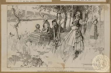 Thessalian peasants waiting for a passing caique at Chalcis.