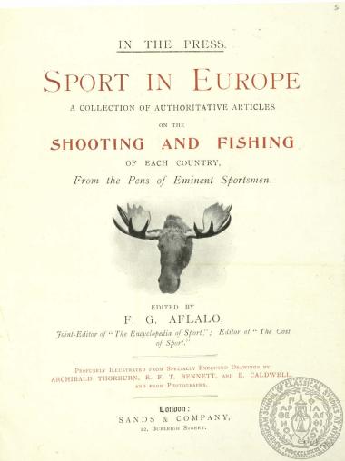 Sports in Europe, edited by F. G. Aflalo