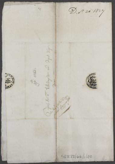 20 Δεκεμβρίου 1827 Η κυβέρνηση ενημερώνει τον Κόχραν ότι θα τον επισκεφθεί ο κύριος Σιάμπελ για να παραλάβει τροφές και πολεμοφόδια