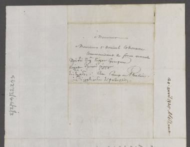 Επιστολή του Φαβιέρου προς τον Cochrane