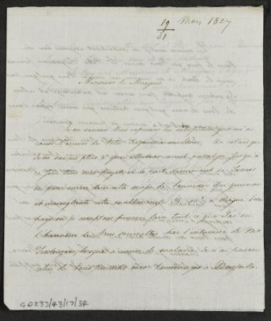 19 Μαρτίου 1827 Ο κόμης Rivarosas Serving γράφει στον Κόχραν ότι αναγκάστηκε να εγκαταλείψει τη Σάμο λόγω της πολιτικής της ομάδας που κυβερνάει το νησί