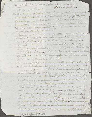 1. 24 Απριλίου 1827 (Πλήρες κείμενο της προηγούμενης επιστολής) O Κόχραν εκφράζει στον Τσωρτς την ελπίδα ότι σε 48 ώρες θα έχει λυθεί η πολιορκία της Ακρόπολης