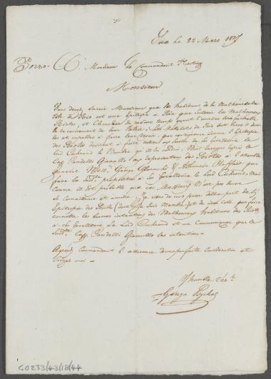 23 Μαρτίου 1827 Ο Γεώργιος Ψύχας εκ μέρους της Επιτροπής Χιωτών στη Σύρο γράφει στον Frank Abney Hastings ότι οι χιώτες ναυτικοί επιθυμούν να τεθούν στην υπηρεσία του Κόχραν και στέλνουν για τον σκοπό αυτό τον Παντελή Γιαννούλλο στον Γεώργιο Γλαράκη και τον Αθανάσιο Ραφαήλ εκπροσώπους της Χίου στη Γ' Εθνοσυνέλευση.