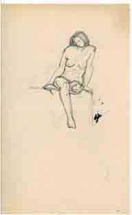 Όρθιο ανδρικό γυμνό, μοντέλο στη σχολή της Γκραν Σωμιέρ