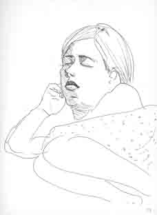 Γυναίκα που λαγοκοιμάται στο πλοίο από τη Σκόπελο