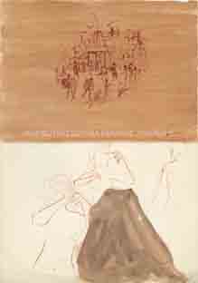 Μελέτη για φορητή τοιχογραφία του τουριστικού περιπτέρου των Μυκηνών