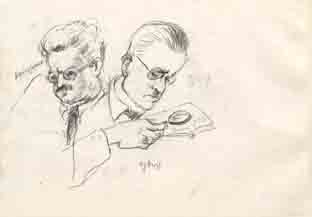 Προσωπογραφίες των James Joyce και Walter Benjamin