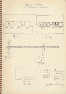 Σκαριφήματα και σημειώσεις για έκθεση στο ξενοδοχείο Χίλτον