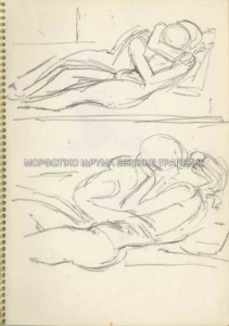 Σκαρίφημα σύνθεσης για το έργο Ζευγάρι