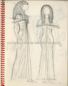 Μελέτες για γυναικείο κοστούμι, Ικέτιδες του Αισχύλου, Εθνικό Θέατρο, σκηνοθεσία Αλέξης Σολομός