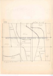 Προσχέδιο με κάναβο και μετρήσεις για το έργο Μνήμες