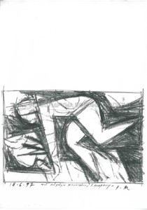 Φωτοαντίγραφο σύνθεσης με αφιέρωση στον Μιχάλη Μανουσάκη