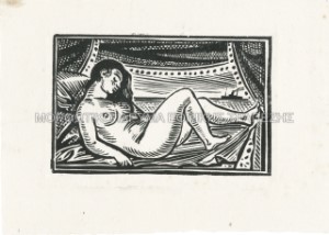Ξαπλωμένο γυμνό, δοκίμιο για εικονογράφηση της ποιητικής συλλογής Πούσι του Ν. Καββαδία