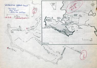 Χάρτης του λιμένα του Τεκίρ, στη θέση της αρχαίας Κνίδου, στο άκρο της  χερσονήσου Κνιδίας που ορίζει τη νότια πλευρά του Κεραμεικού κόλπου