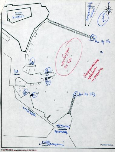 Χάρτης του λιμένα της Τενέδου