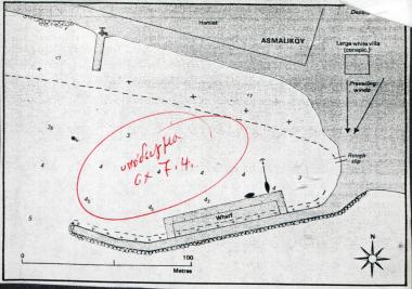 Χάρτης του λιμένα της Ασμαλιάδας στην Καρία, Μικρά Ασία
