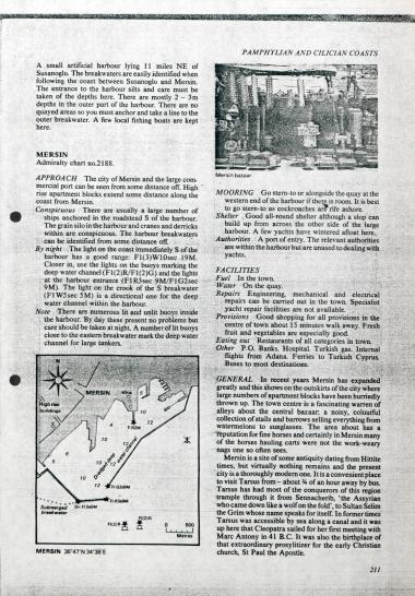 Απόσπασμα από πορτολάνο. Περιγράφεται η Μερσίνη στη Μικρά Ασία