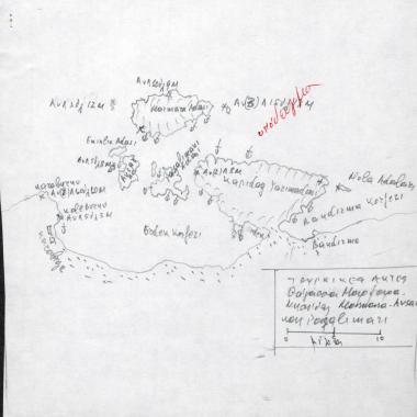 Χάρτης των νότιων ακτών της Προποντίδας και της Κυζικηνής χερσονήσου