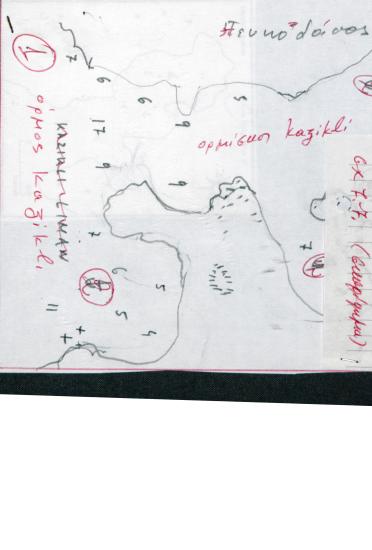 Χειρόγραφος χάρτης του ορμίσκου Kazıklı