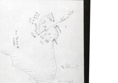 Χειρόγραφος χάρτης του λιμένα στην Πάφο, Κύπρος