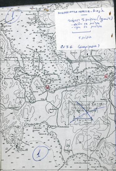 Χάρτης του κόλπου της Σμύρνης και της νήσου Uzun