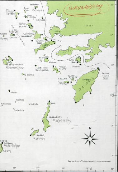 Χάρτης των Δωδεκανήσων