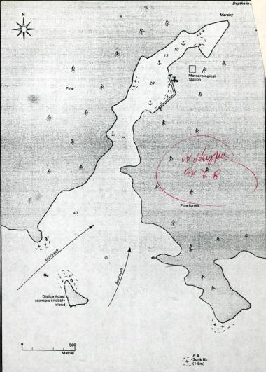 Ναυτικός χάρτης τμήματος του κόλπου της Δωρίδος, Μικρά Ασία