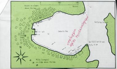 Ναυτικός χάρτης του λιμανιού της Χάλκης, Εμποριός.