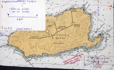 Ναυτικός χάρτης της Ίμβρου.