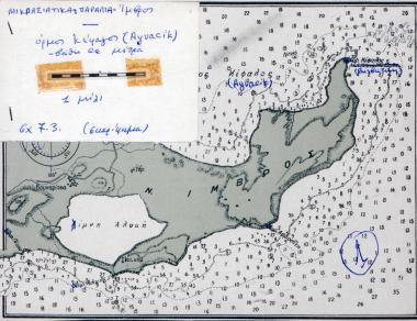 Ναυτικός χάρτης των ανατολικών παραλίων της Ίμβρου.
