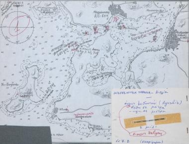 Ναυτικός χάρτης του όρμου των Κυδωνιών στη Μικρά Ασία.