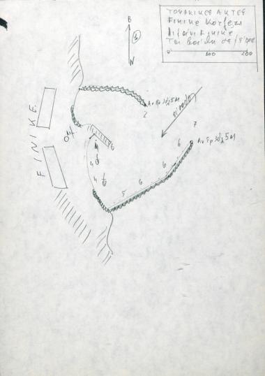 Χειρόγραφος χάρτης του κόλπου Φοίνικα (Finike Körfezi) στη Μικρά Ασία.