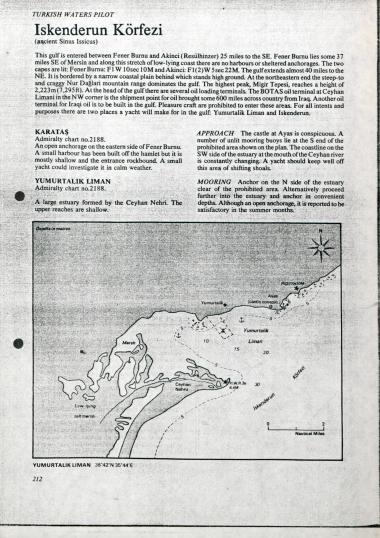 Ναυτικός χάρτης του κόλπου της Αλεξανδρέττας.